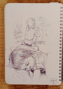 2023 - Šáža, pero, 20 x 15 cm